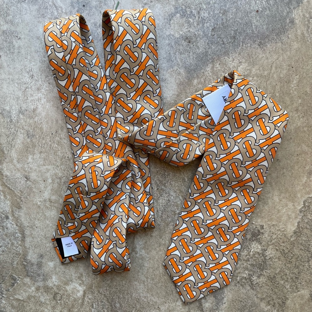 Burberry Tie Monogram logo Silk Tie